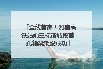 全线首家！潍宿高铁站前三标诸城段首孔箱梁架设成功