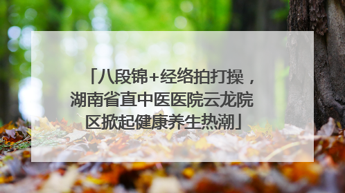 八段锦+经络拍打操，湖南省直中医医院云龙院区掀起健康养生热潮