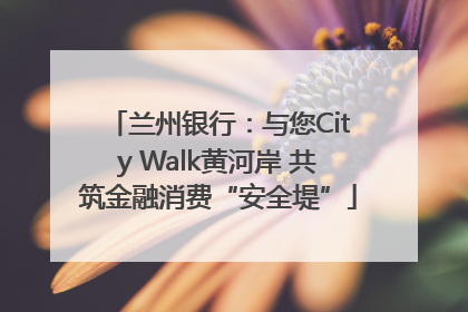 兰州银行：与您City Walk黄河岸 共筑金融消费“安全堤”