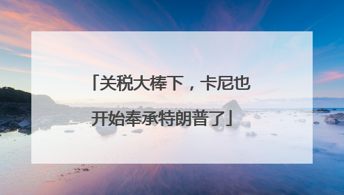 关税大棒下，卡尼也开始奉承特朗普了
