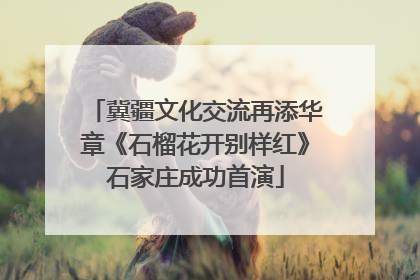 冀疆文化交流再添华章《石榴花开别样红》石家庄成功首演