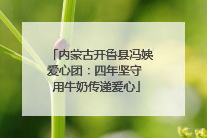 内蒙古开鲁县冯姨爱心团：四年坚守 用牛奶传递爱心