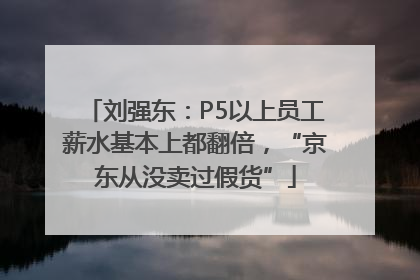 刘强东：P5以上员工薪水基本上都翻倍，“京东从没卖过假货”
