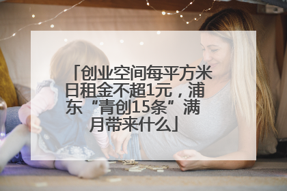 创业空间每平方米日租金不超1元，浦东“青创15条”满月带来什么