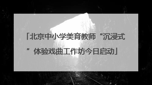 北京中小学美育教师“沉浸式”体验戏曲工作坊今日启动