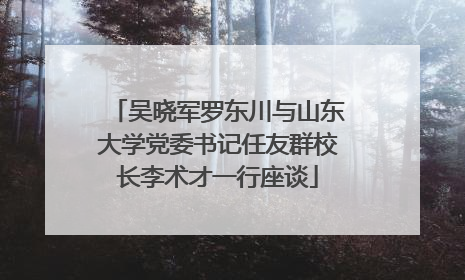吴晓军罗东川与山东大学党委书记任友群校长李术才一行座谈