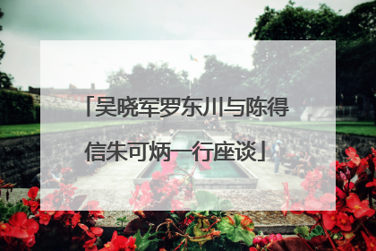 吴晓军罗东川与陈得信朱可炳一行座谈