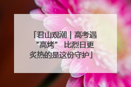 君山观潮｜高考遇“高烤” 比烈日更炙热的是这份守护