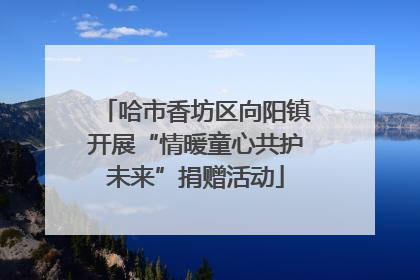 哈市香坊区向阳镇开展“情暖童心共护未来”捐赠活动