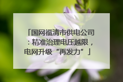 国网福清市供电公司：精准治理电压越限，电网升级“再发力”
