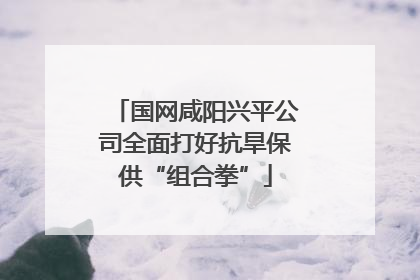 国网咸阳兴平公司全面打好抗旱保供“组合拳”