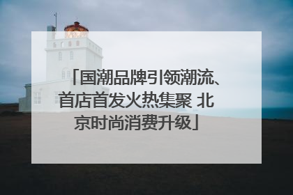 国潮品牌引领潮流、首店首发火热集聚 北京时尚消费升级