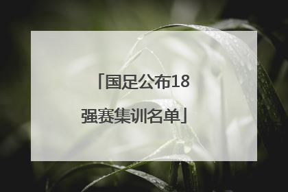 国足公布18强赛集训名单