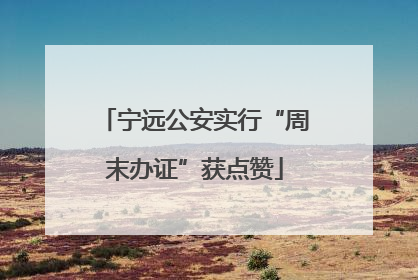 宁远公安实行“周末办证”获点赞