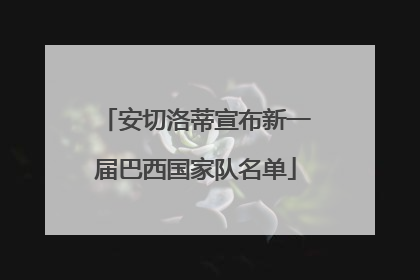 安切洛蒂宣布新一届巴西国家队名单