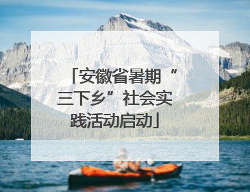 安徽省暑期“三下乡”社会实践活动启动