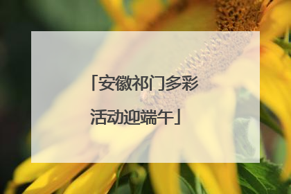 安徽祁门多彩活动迎端午