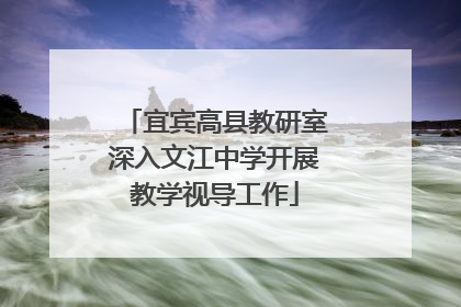 宜宾高县教研室深入文江中学开展教学视导工作