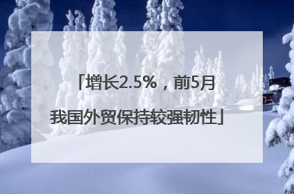 增长2.5%，前5月我国外贸保持较强韧性