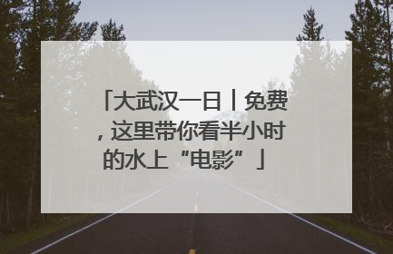 大武汉一日︱免费，这里带你看半小时的水上“电影”