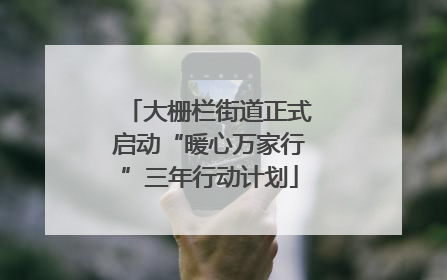大栅栏街道正式启动“暖心万家行”三年行动计划