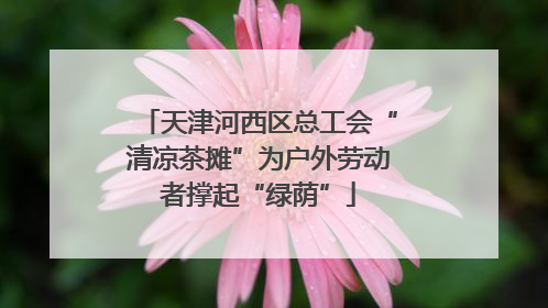 天津河西区总工会“清凉茶摊”为户外劳动者撑起“绿荫”