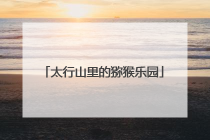 太行山里的猕猴乐园