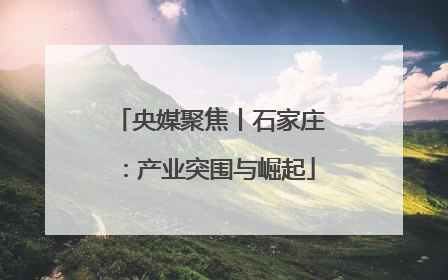 央媒聚焦丨石家庄：产业突围与崛起