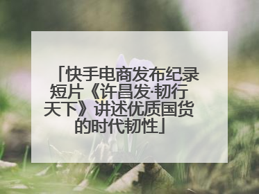 快手电商发布纪录短片《许昌发·韧行天下》讲述优质国货的时代韧性