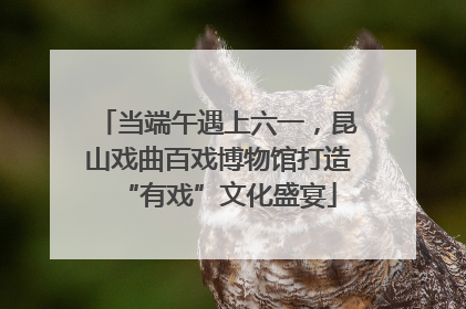 当端午遇上六一，昆山戏曲百戏博物馆打造“有戏”文化盛宴