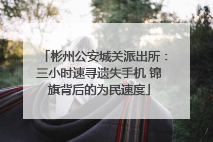 彬州公安城关派出所：三小时速寻遗失手机 锦旗背后的为民速度