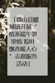 微山县驩城镇开展“情系端午邻里情 粽叶飘香暖人心”志愿服务活动