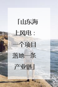 山东海上风电：一个项目落地一条产业链