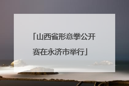 山西省形意拳公开赛在永济市举行