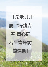 岳池县开展“行践青春 童心同行”青年志愿活动
