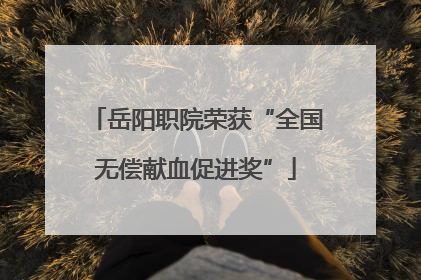 岳阳职院荣获“全国无偿献血促进奖”