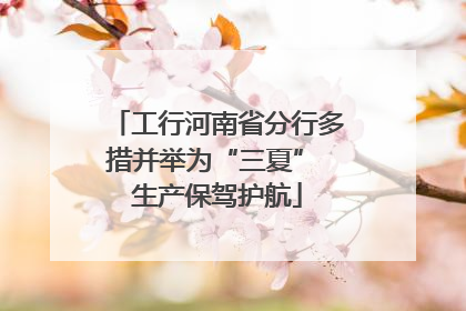 工行河南省分行多措并举为“三夏” 生产保驾护航