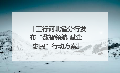 工行河北省分行发布“数智领航 赋企惠民”行动方案