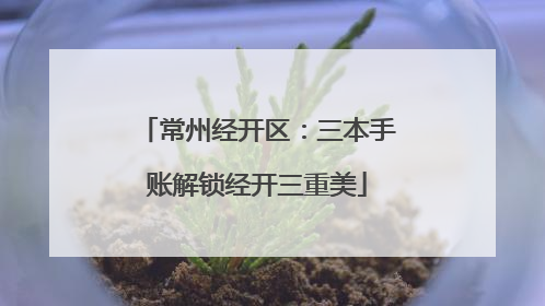常州经开区：三本手账解锁经开三重美
