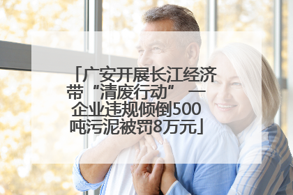 广安开展长江经济带“清废行动” 一企业违规倾倒500吨污泥被罚8万元