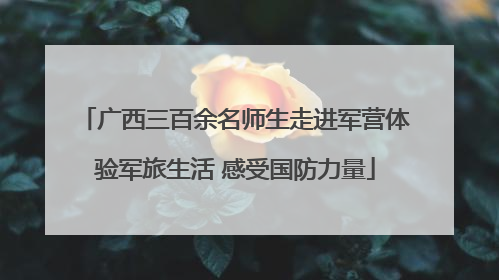 广西三百余名师生走进军营体验军旅生活 感受国防力量
