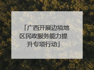 广西开展边境地区民政服务能力提升专项行动