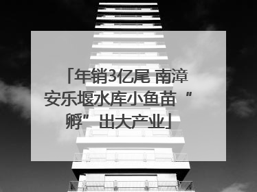 年销3亿尾 南漳安乐堰水库小鱼苗“孵”出大产业