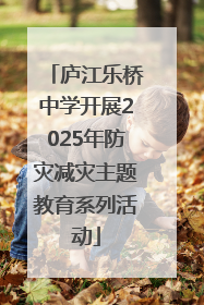 庐江乐桥中学开展2025年防灾减灾主题教育系列活动