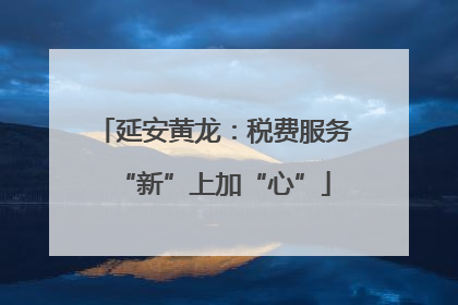 延安黄龙：税费服务“新”上加“心”