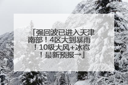 强回波已进入天津南部！4区大到暴雨！10级大风+冰雹！最新预报→
