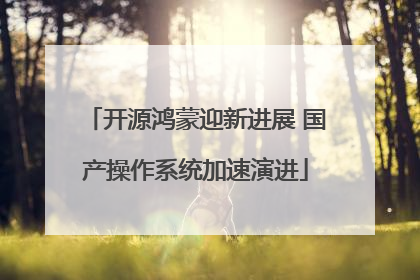 开源鸿蒙迎新进展 国产操作系统加速演进