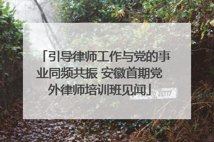 引导律师工作与党的事业同频共振 安徽首期党外律师培训班见闻