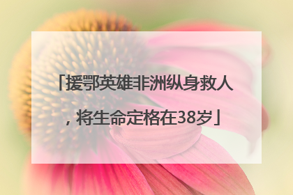 援鄂英雄非洲纵身救人，将生命定格在38岁