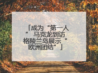 成为“第一人” 马克龙到访格陵兰岛展示“欧洲团结”